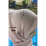 Tudung bawal crown C03