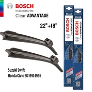 Bosch Clear Advantage Wiper - Size:22"+18" - Suzuki Swift/Honda Civic EG (2PCS Set)
