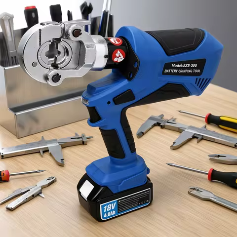 EZ-300 EZ-400 Electric Hydraulic Plier w Battery Handheld Rechargeable Cable Copper Aluminum Termina