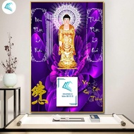 Bìa Lịch gỗ tráng gương treo trường cao cấp Không in năm Bìa Lịch Tết Phật Giáo - Kích thước 40x60cm