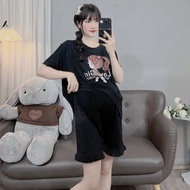 Bộ bầu - bộ sau sinh Mặc Nhà - 2 Chức Năng ( love girl ) - chất liệu Thun Cotton Mềm mát