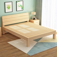 【Free Shipping】Wooden Bed Frame Single/Super Single/Queen/King Size Bed frame With Mattress Wooden Bed frame