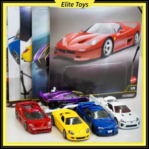 Hot Wheels Premium Car Culture Timeless Icons Set Ferrari F50 Porsche Nissan Koenigsegg 1:64 Scale D