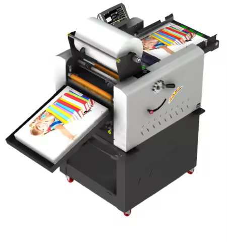 F360E Digital Hot Laminating Machine Auto Suction Feeder Single Double Side Lamination Auto Slitting