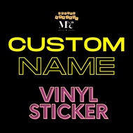 NAME STICKER CUSTOM BOLEH PILIH FONT