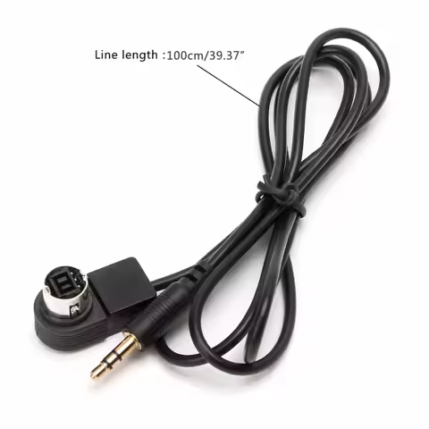 1Pc 3.5mm Auto Car Aux Input Cable Mini Plug Jack For ALPINE AI-NET iPhone MP3 Ornate Cables
