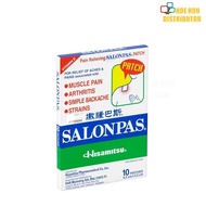 Salonpas Muscle / Stiff Neck / Joint Pain / Backache / Sprains / Injury Pain Relieving / Relief Patch 10pcs