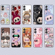 for OPPO A94 A95 A96 A98 A3 Pro A80 A79 labubu Soft black TPU phone case