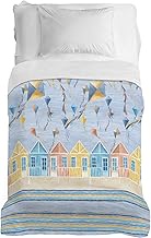 PENSIERI DELICATI Bedspread 220 x 280 cm, Single Sheet 100% Cotton Pique, Ideal for Living Theme, Sa