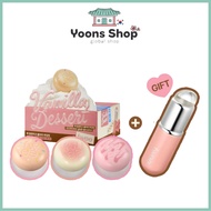 [fwee] Vanilla Edition Lip & Cheek Blurred Pudding Pot 5g + Brush_From Korea