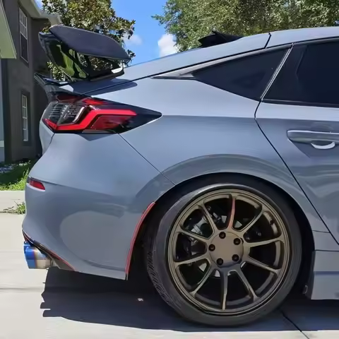 For Civic 2022+ Hatchback FL5 Type-R MD Style Carbon Fiber Rear Trunk Spoiler Wing