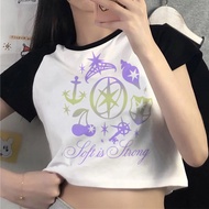 Katseye Cropped Anime-Inspired Gyaru Top - Summer Grunge Fashion