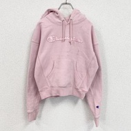 古著Champion Reverse Weave 粉紅色衛衣/連帽衫，小號