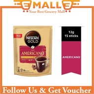 Nescafe Gold 2IN1 Americano Bold &amp; Smooth Coffee Crafted With Arabica - 15 Sticks x 12g