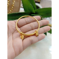 Suasa 18k Gold Slave Bracelet 1pcs (Adjustable)