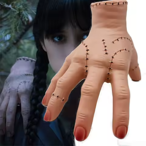 Wednesday Addams Latex Thing Hand Cosplay Addams Family Figurine Horror Ornaments for Halloween Part