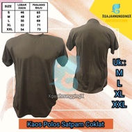 Kaos Satpam Coklat Terbaru Lengan Panjang Baju Security Cokelat Terbaru 2021 Berkualitas Bahan Katun