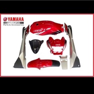 Body Cover Set + Stripe Original HLY YAMAHA RXZ CATALYZER (MERAH GREY)