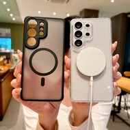 Transparent Matte Case For Samsung Galaxy S26 S25 S24 S23 S22 Plus Ultra FE A57 A36 A56 A56 A17 A27 