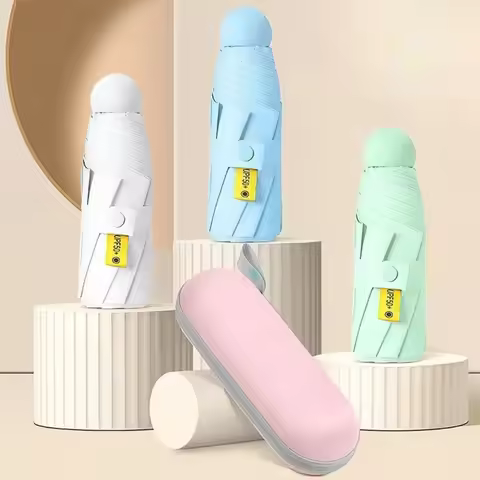 Sun Umbrella Portable Mini Umbrella Sun Protection UV Protection Capsule Umbrella Parasol with Box U