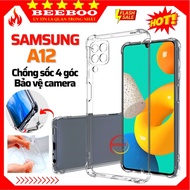 Samsung A12 case - Transparent shockproof - Protects Samsung galaxy A12 phone Camera from scratches