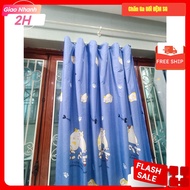 [HCM] Rido Sunshaded Room Partition Curtains Size 1M8X2M With Hooks - Double Cat Model