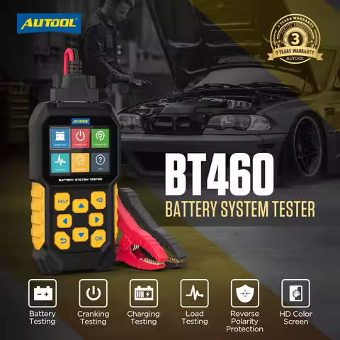 AUTOOL BT460 Car Battery Tester 2.8-Inch Electric Vehicle Battery Tester 12v24v Battery Life Capacit