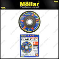 MOLLAR Flap Disc Grit 40 Mata Gerinda Amplas Besi - Satuan