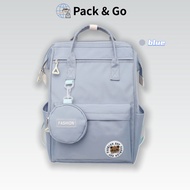 MAH Young Mixed Color School Bag Waterproof Travel Laptop Backpack