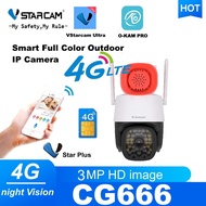 Vstarcam CG666 ( ใส่ซิมได้ 4G ) ความละเอียด 3 ล้านพิกเซล (1296P) กล้องวงจรปิดไร้สาย Outdoor ภาพสี มี