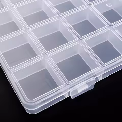 Transparent Storage Container Jewelry Box Clear Plastic Organizer Box Empty Earring Storage Organize