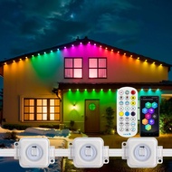 Outdoor Eaves LED Light String Kit 2.4G BEL+WIFI Controller Waterproof High Flashing Eaves Light Dec
