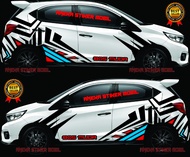 Stiker Mobil Honda Brio Stiker Body Samping Mobil Brio Cutting Stiker Honda Brio Satya Brio Rs All N