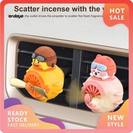 EYD- Car Air Freshener Air Vent Mount Rotating Propeller Cartoon Duck Rabbit Pilot Clip Type Mini Au