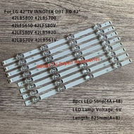 Kit / 8pcs LED Strip For LG INNOTEK DRT 3.0 42" A TYPE B TYPE 42LB5820 42LB5610 42LB6500 42LB5800 42
