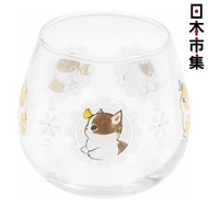 日本市集 - 日本Mofusand 親親蝴蝶 日本製 不倒翁型 圓底玻璃杯 290ml (052)【市集世界 - 日本市集】