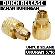 Quick release connection hose connector 5/16 brass material Brass Connector