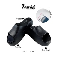 Sandal Slop Wegdes Rubber Wanita Fashion Sendal Polos Import Balance Sendal Tinggi Empuk 2324