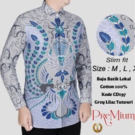 Fashion Baju Batik Pria Slimfit Original Kemeja Pria Lengan Panjang