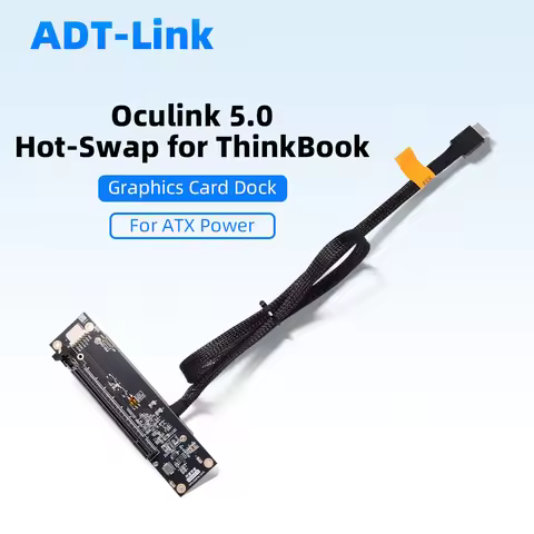 Oculink External Graphics Dock GPU Dock eGPU 64GbpsTransfer Rate Straight Elbow Cable 8Pin Compatibl