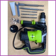 ๑ ❀ ∆ VIDO Original Concrete Heavy Duty Chipping Gun with Rotary Hammer Drill ( 3 Drill Bit 2 Chise