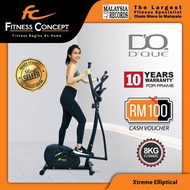 free phissing Fitness Concept DQUE Xtreme Elliptical (8kg Flywheel, 8 level resistance & digital mon