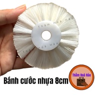 Bánh cước 8cm đánh bóng chuyên dụng bằng cước nhựa. Chổi đánh bóng kim loại bằng sợi cước nhựa tiện 