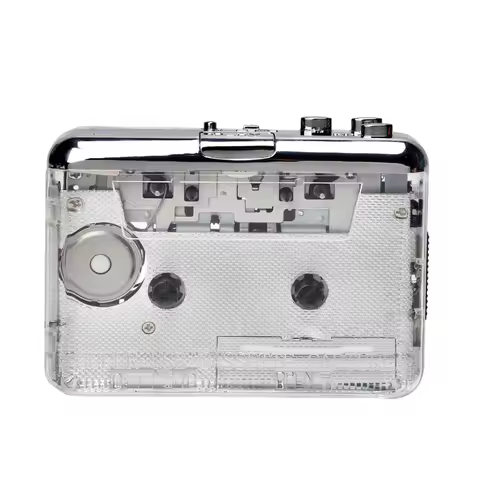 Portable Cassette Player Tape Recorder To Mp3 Full Transparent Shell USB Cassette Capture To MP3 For