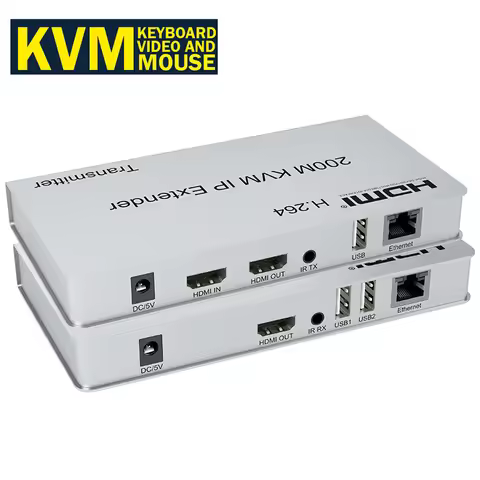 H.264 HDMI KVM IP Extender over Ethernet RJ45 CAT6 Cable 200M 1080P HDMI KVM Extender Support USB Mo