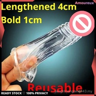 Health-ShipmentLonglasting Condoms Strong Male Condoms Silicone Reusable Extension Condom Sleeve For