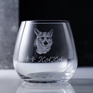 345cc【狗】(寫實版)寵物犬雕刻威士忌杯
