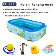 Kolam Renang Anak jumbo 3 Rings kolam renang anak jumbo 2.1m+Pompa kolam renang anak free pomp petak