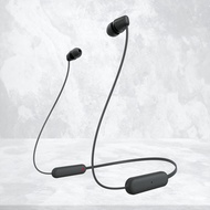 Sony Wireless Earphones WI-C100: Bluetooth Compatible 25 Hours Stamina IPX4 Splashproof DSEE Black W
