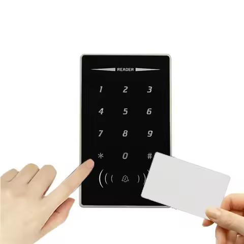 Waterproof Wall Mount Touch Keypad Reader RFID RS232 RS485 Wiegand 13.56Mhz IC MF Smart Access Card